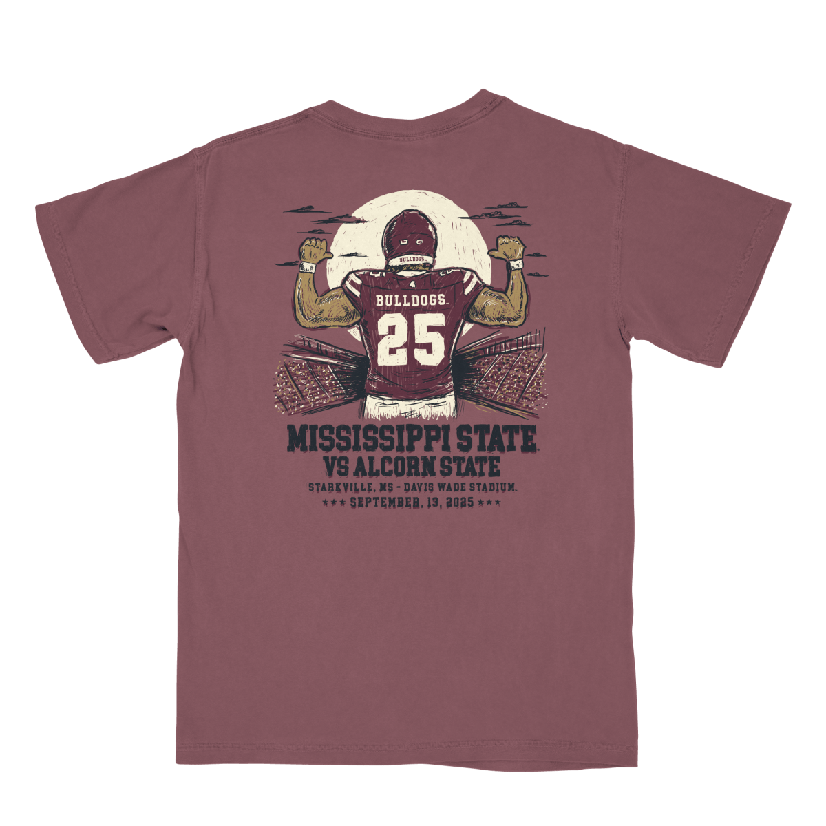 Alcorn State vs. Mississippi State Game Day 2025 T-Shirt - Shop B - Unlimited - 