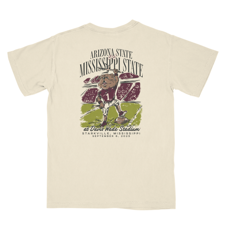 Arizona State vs. Mississippi State Game Day 2025 T-Shirt - Shop B - Unlimited - men tee