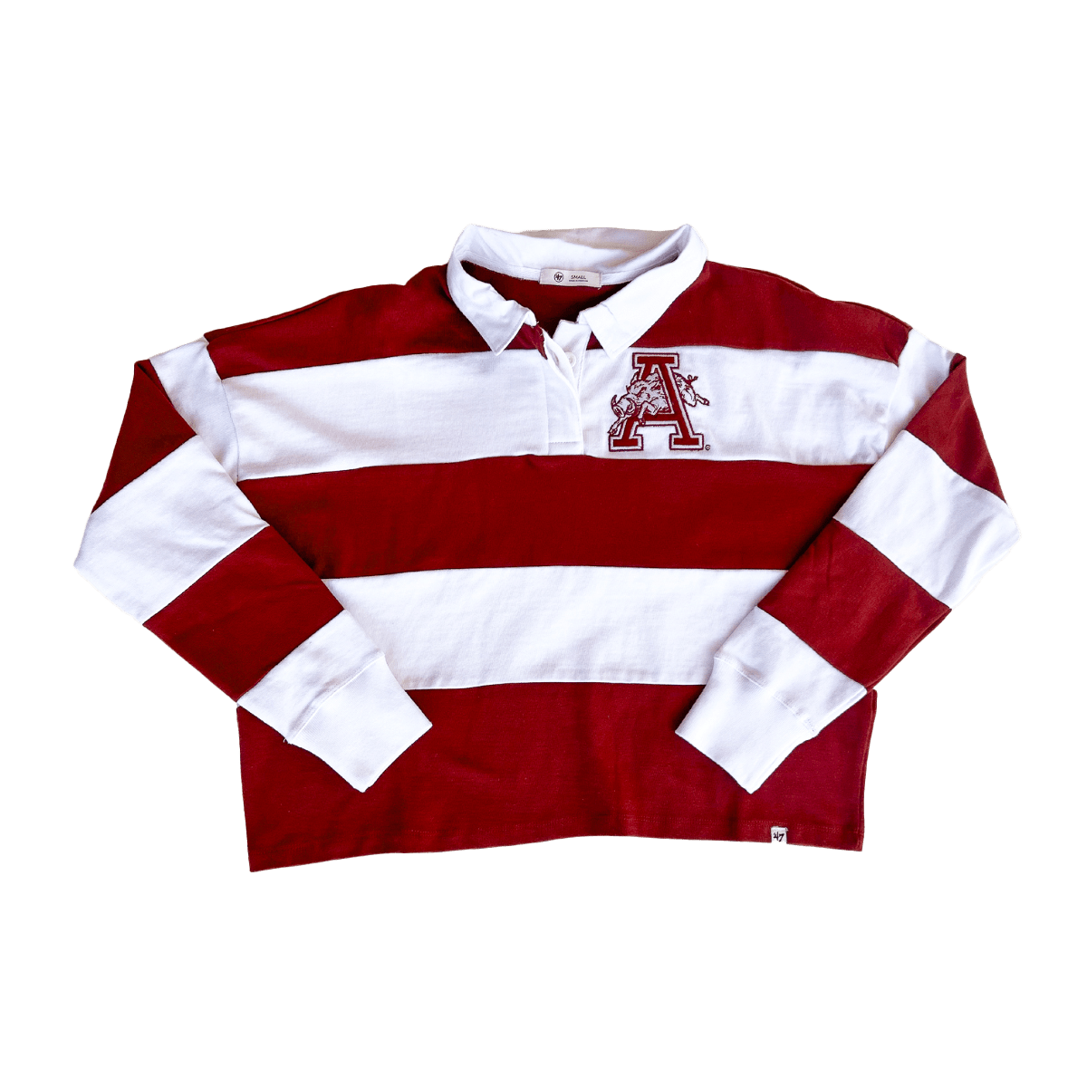 Arkansas 47 Brand Clubhouse Raven Rugby Pullover - Shop B - Unlimited - women fleece