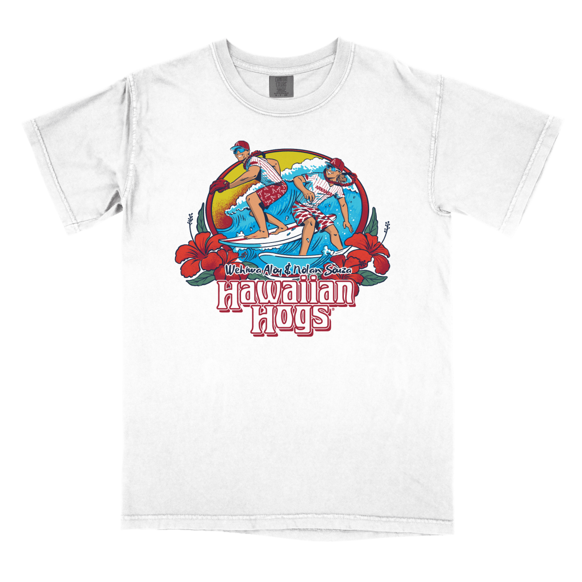 Arkansas Aloy & Souza Hawaiian Hogs T - Shirt - Shop B - Unlimited - men tee