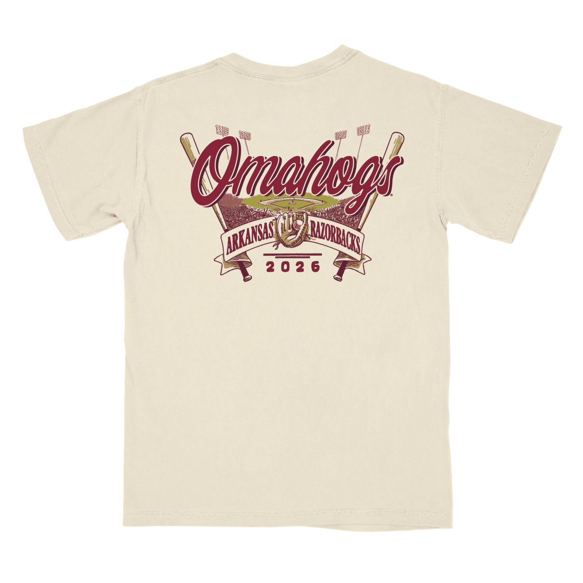 Arkansas Baseball 2026 Road to Omaha T-Shirt - Game Day Apparel - men tee