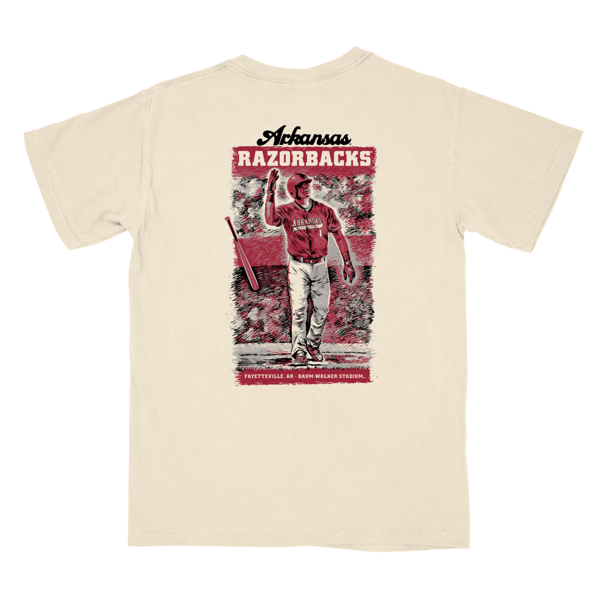 Arkansas Bat Flip T-Shirt - Shop B - Unlimited - men tee