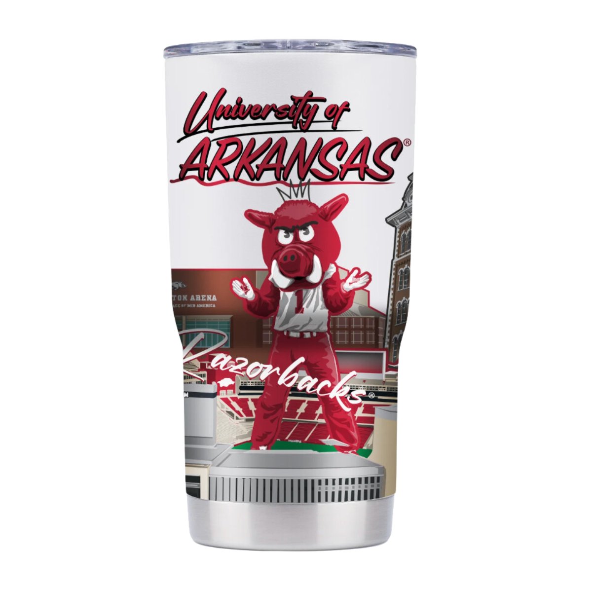 Arkansas Campus Icons Tumbler - Shop B - Unlimited - novelty drinkware