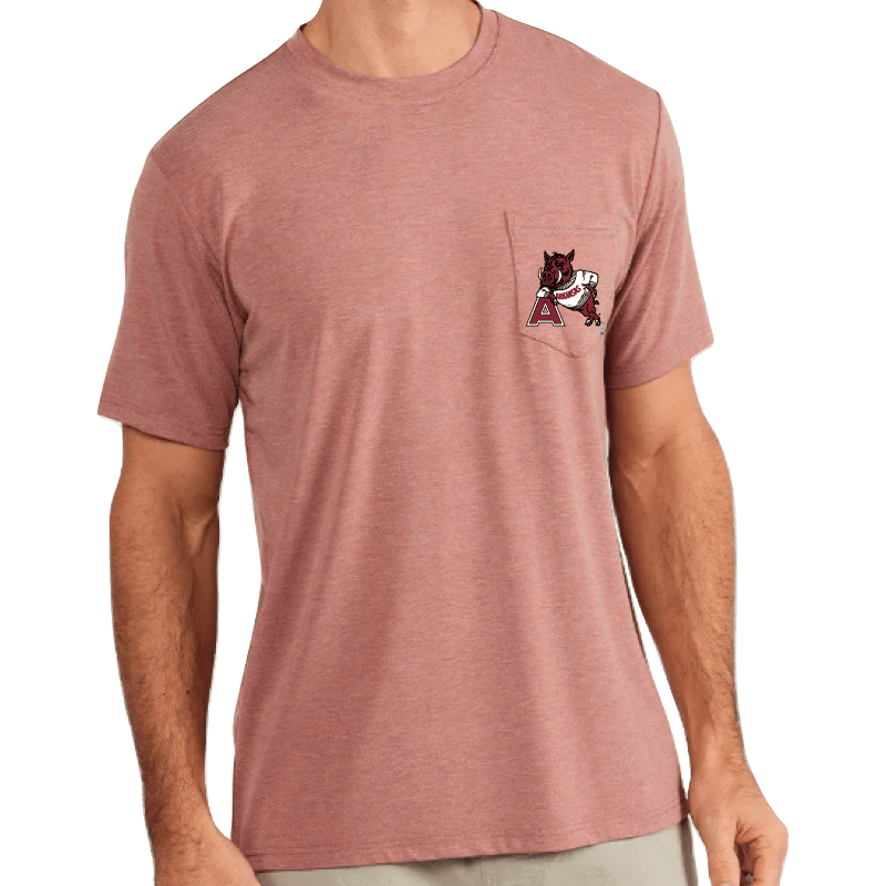 Arkansas Free Fly Men's Bamboo Flex Leaning Hog Pocket Tee - Shop B - Unlimited - men tee