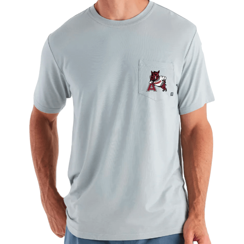 Arkansas Free Fly Men's Bamboo Flex Leaning Hog Pocket Tee - Shop B - Unlimited - men tee