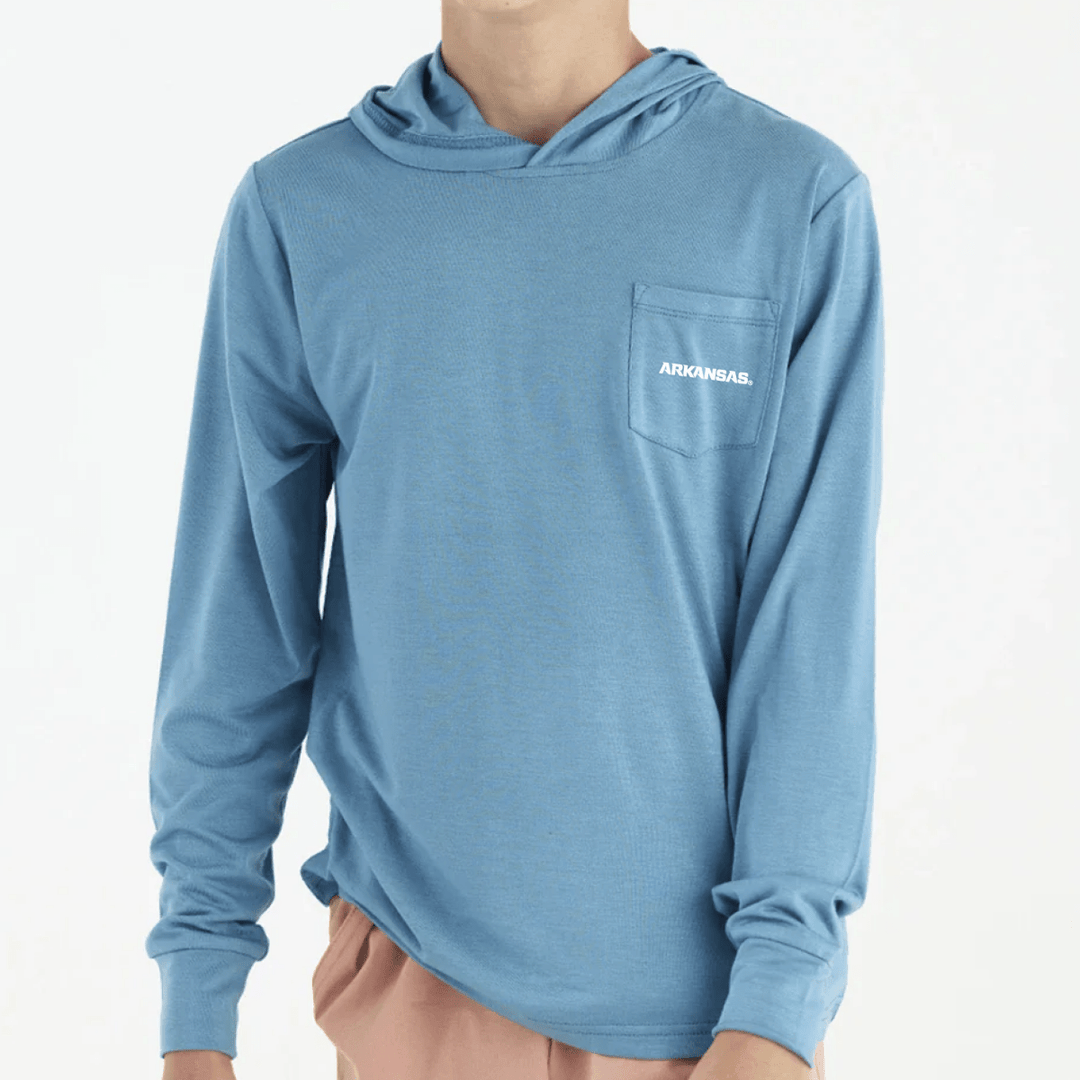 Arkansas Free Fly Youth Bamboo Shade Hoodie - Shop B - Unlimited - 