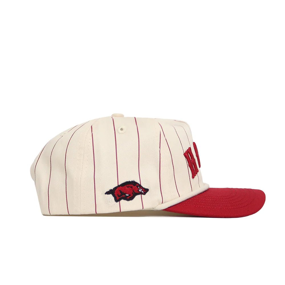 Arkansas Hogs Pinstripe Hat - Game Day Apparel - caps adjustable