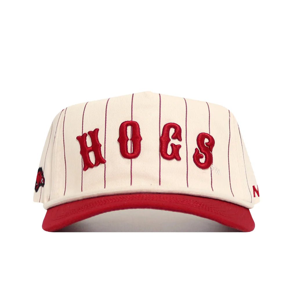 Arkansas Hogs Pinstripe Hat - Game Day Apparel - caps adjustable