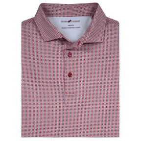 Arkansas Horn Legend State Dot Pattern Polo - Shop B-Unlimited