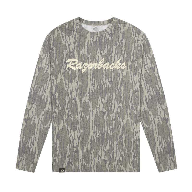 Arkansas Mossy Oak Logo Long Sleeve T-Shirt - Shop B - Unlimited - men tee