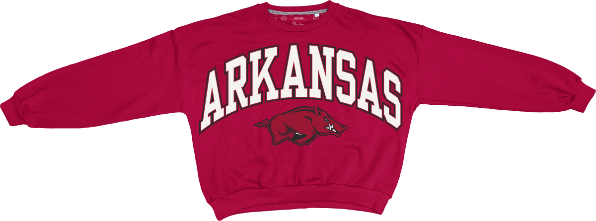Arkansas Pressbox Arch Logo Janise Sweatshirt - Shop B - Unlimited - men fleece