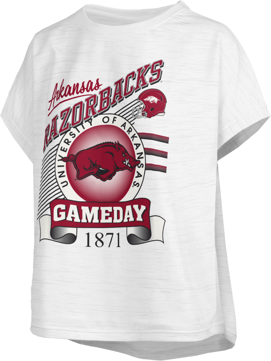 Arkansas Pressbox Cap Sleeve Calgary Tee - Shop B - Unlimited - women crop