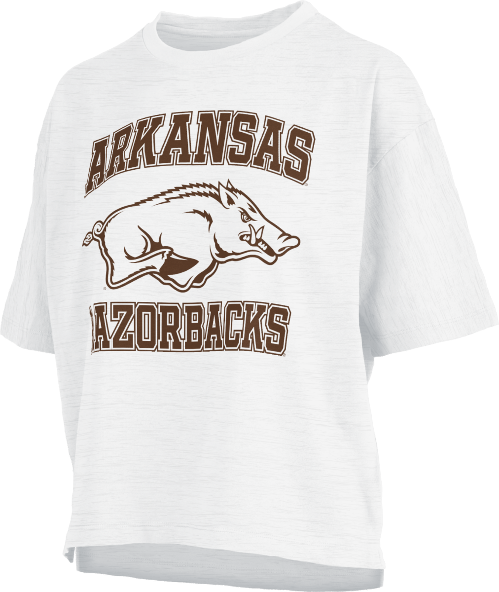 Arkansas Pressbox Waist Length Boxy Tee - Shop B - Unlimited - women crop