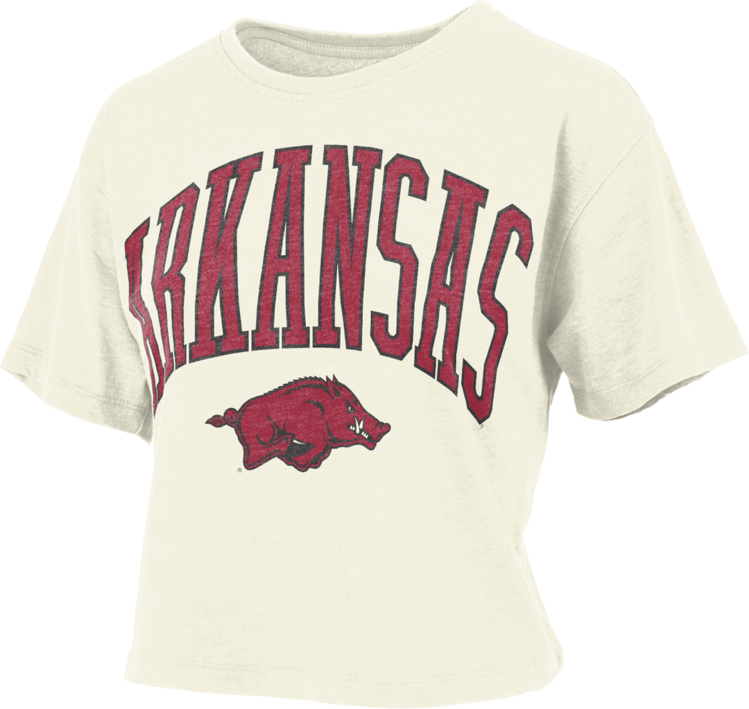 Arkansas Pressbox Waist Length Zealand Vintage T-Shirt - Shop B - Unlimited - women crop