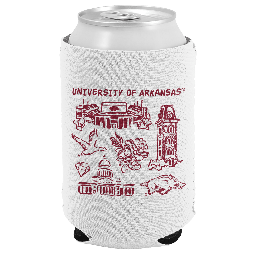 Arkansas Razorback Town Can Cooler - Shop B - Unlimited - novelty drinkware