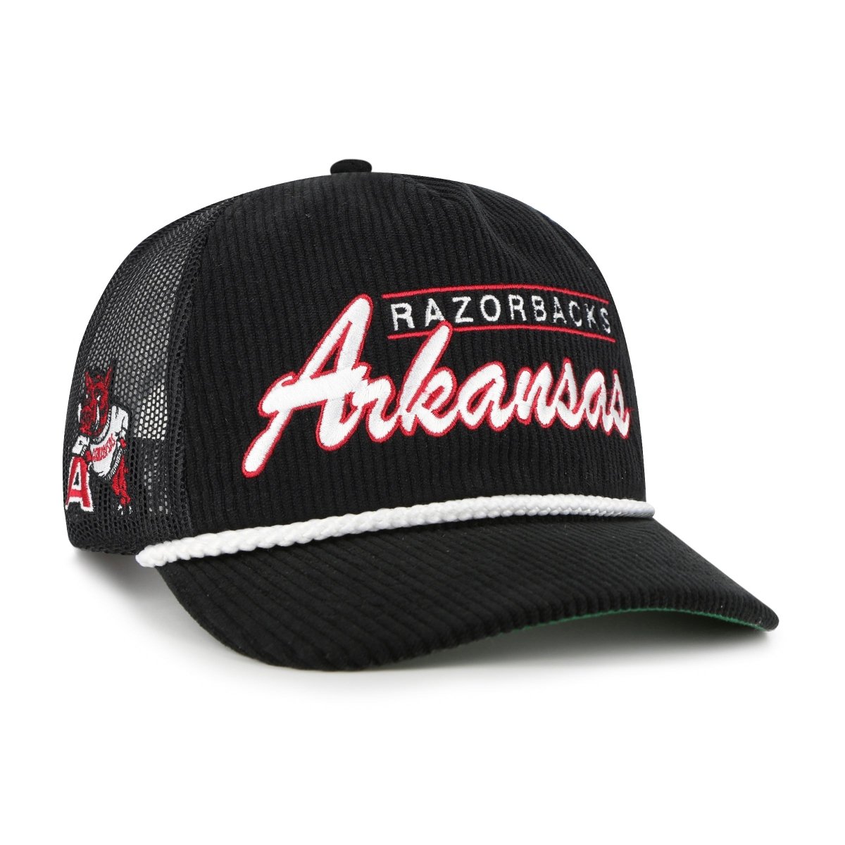 Arkansas Razorbacks Black Double Header Mesh 47 Brand Hitch RF Hat - Shop B - Unlimited - caps adjustable