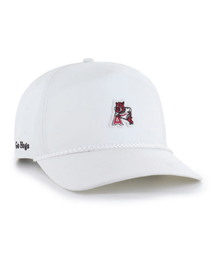 Arkansas Razorbacks White Micro Patch 47 Hitch Hat - Game Day Apparel -