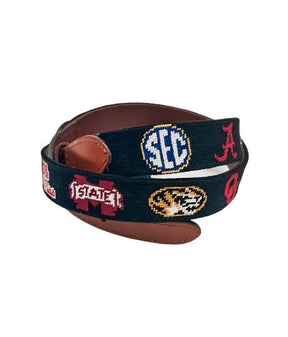 Arkansas SEC Smathers and Branson Needlepoint Belt - Shop B - Unlimited - novelty apparel