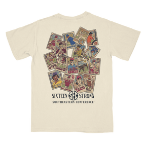 Arkansas SEC Vintage Baseball Cards T-Shirt - Shop B - Unlimited - men tee