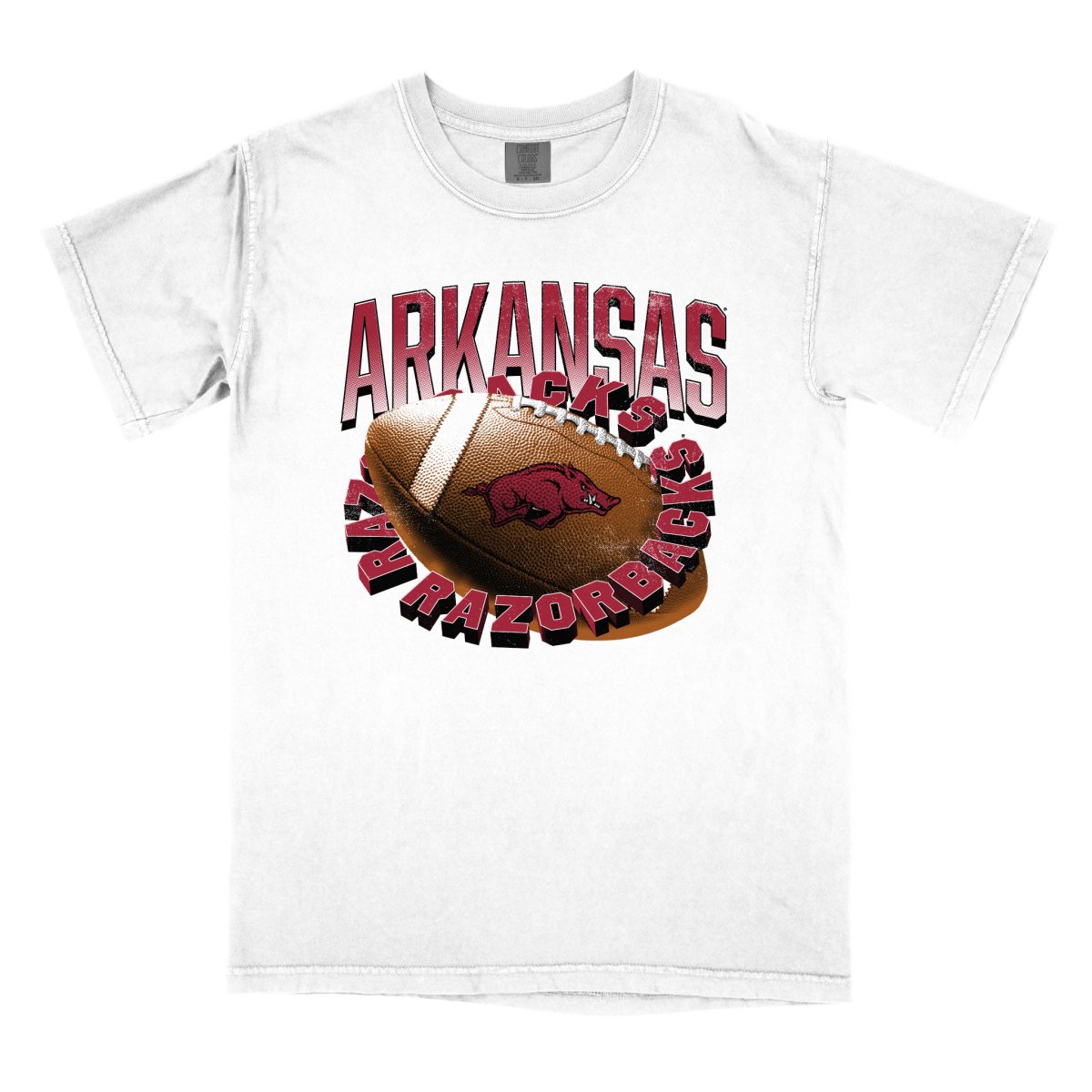 Arkansas Stacked Football T-Shirt - Shop B - Unlimited - men tee