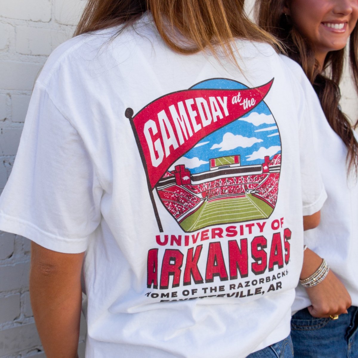 Arkansas Stadium Banner T-Shirt - Game Day Apparel - men tee