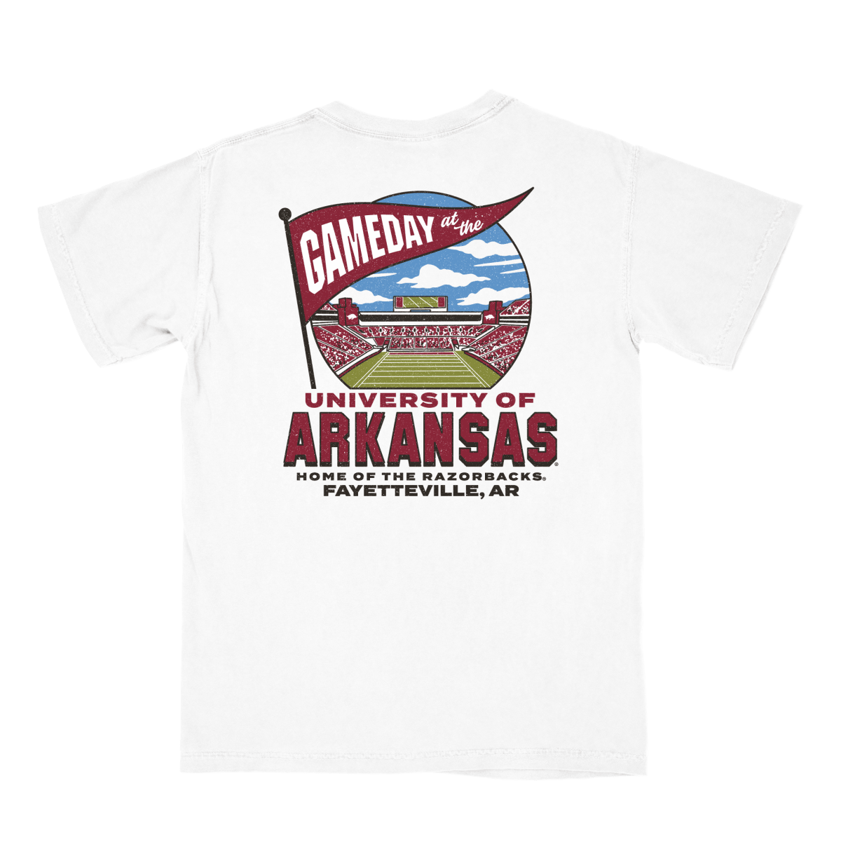 Arkansas Stadium Banner T-Shirt - Game Day Apparel -