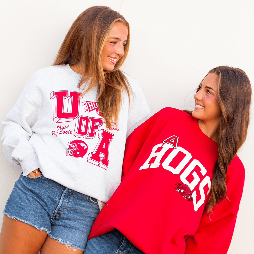 Arkansas Varsity Collage Sweatshirt - Game Day Apparel - Sweatshirts