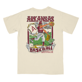 Arkansas Wonky Baseball Cards PR T-Shirt - Shop B - Unlimited - men tee