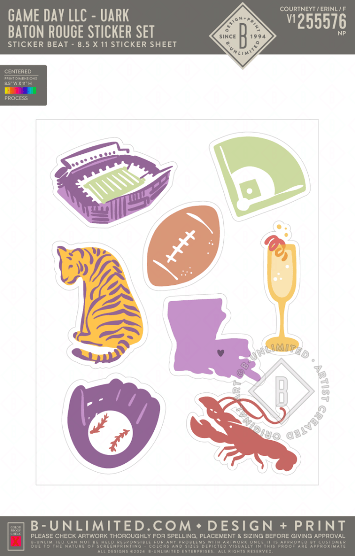 Baton Rouge Die Cut Stickers - Shop B - Unlimited - novelty sticker