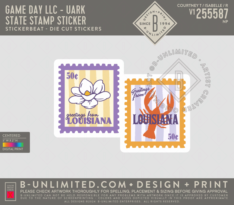 Baton Rouge Die Cut Stickers - Shop B - Unlimited - novelty sticker