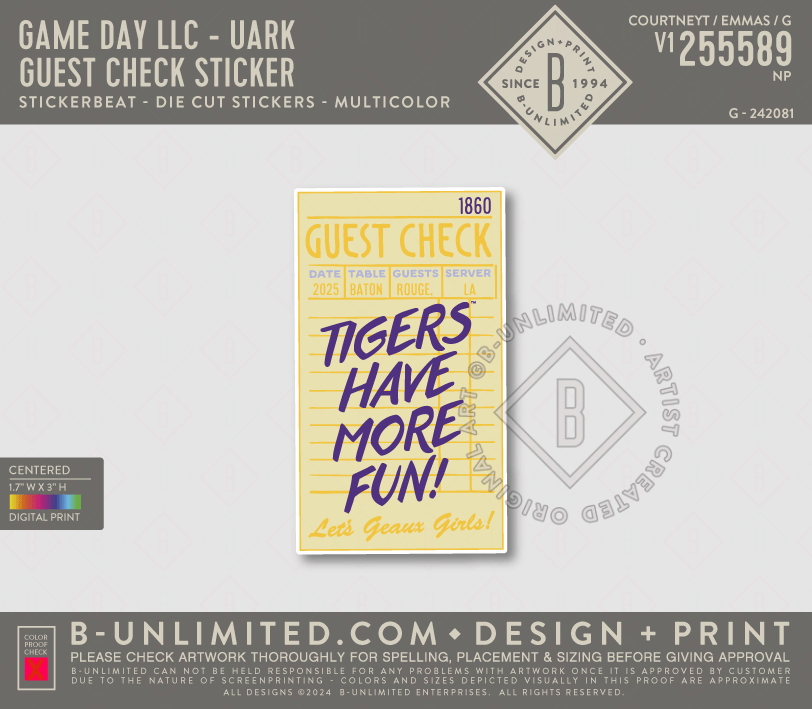 Baton Rouge Die Cut Stickers - Shop B - Unlimited - novelty sticker