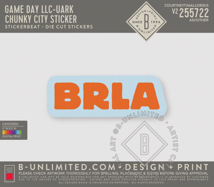 Baton Rouge Die Cut Stickers - Shop B - Unlimited - novelty sticker