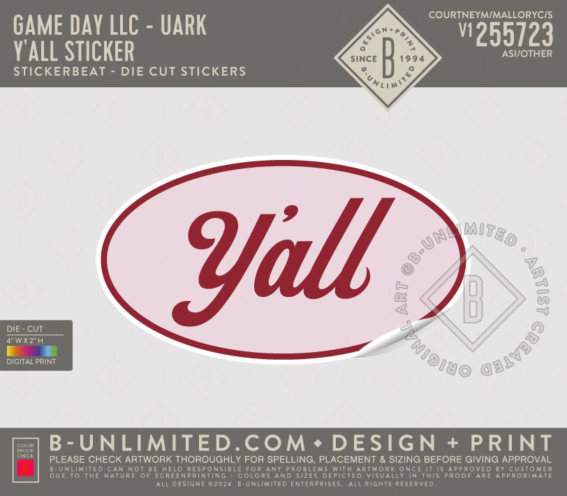 Baton Rouge Die Cut Stickers - Shop B - Unlimited - novelty sticker