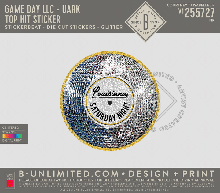 Baton Rouge Die Cut Stickers - Shop B - Unlimited - novelty sticker