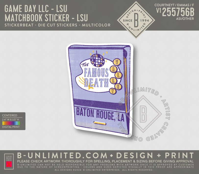 Baton Rouge Die Cut Stickers - Shop B - Unlimited - novelty sticker