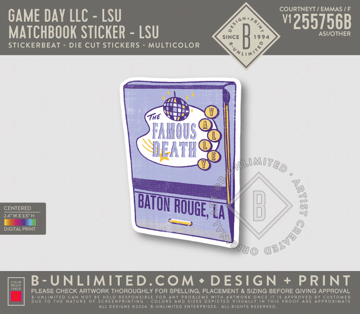 Baton Rouge Die Cut Stickers - Shop B - Unlimited - novelty sticker