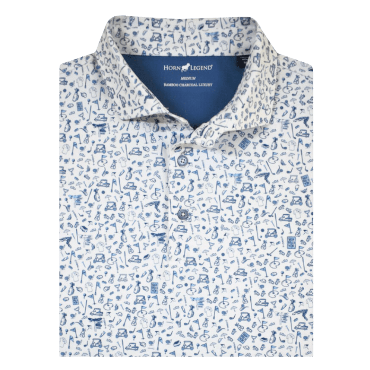 Baton Rouge Horn Legend Golf Pattern Polo - Shop B-Unlimited