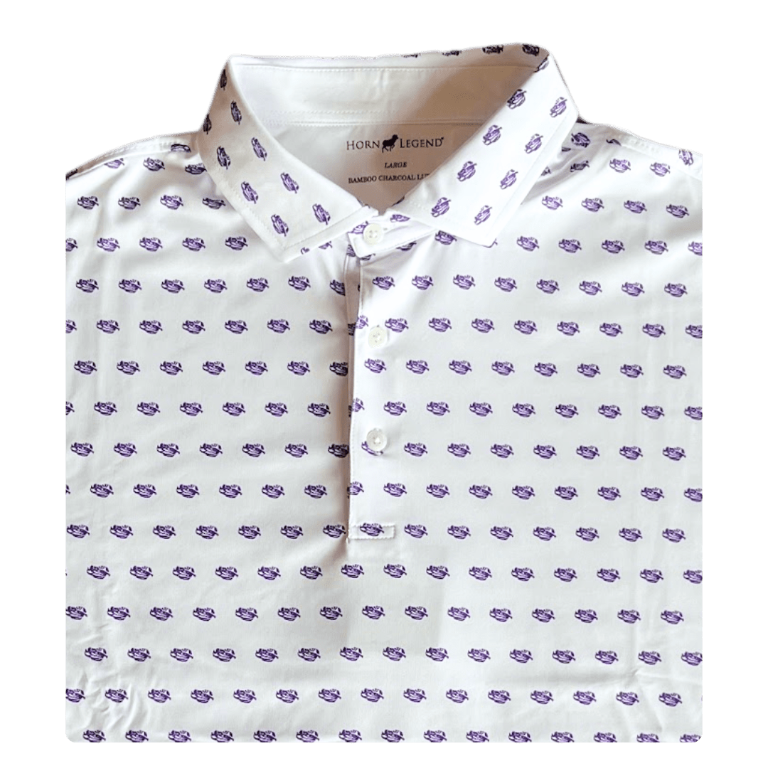 Baton Rouge Horn Legend Pattern Polo - Shop B-Unlimited