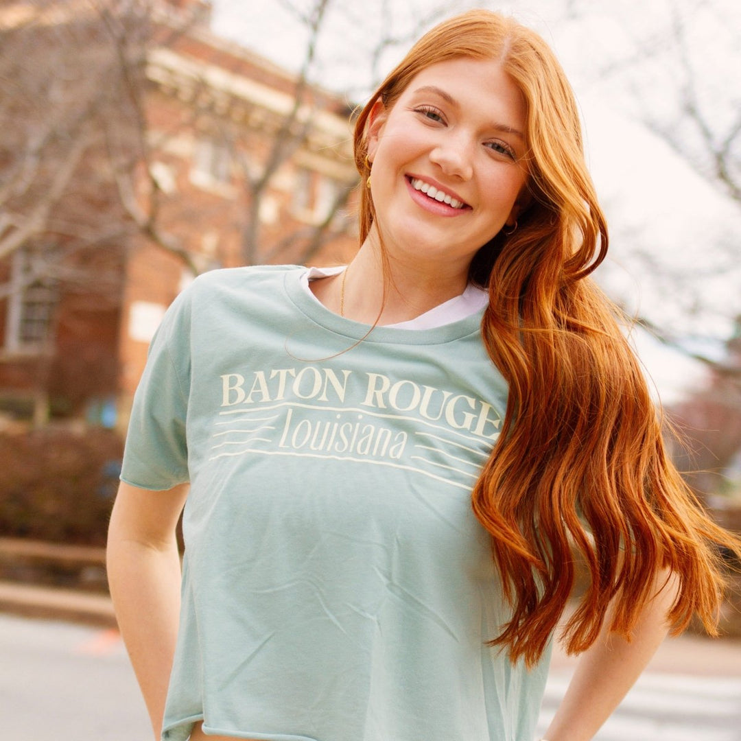 Baton Rouge Natural City Cropped T-Shirt - Shop B - Unlimited - women crop