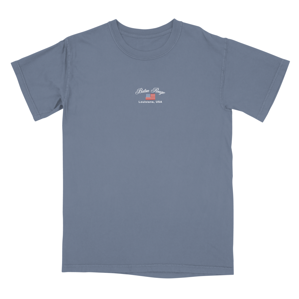 Baton Rouge Vintage Flag Embroidered T-Shirt - Shop B - Unlimited - men tee