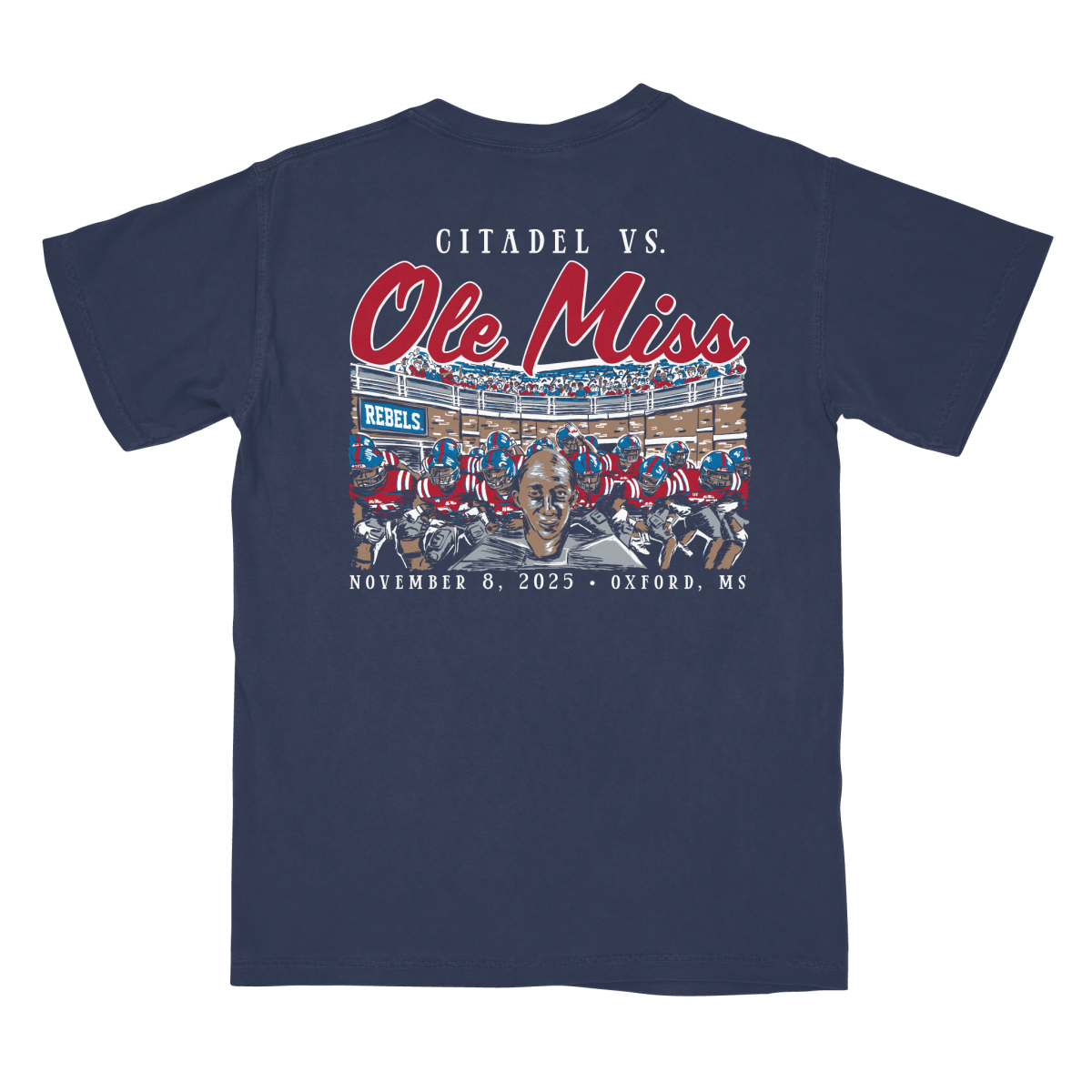 Citadel vs. Ole Miss Game Day 2025 T-Shirt - Shop B - Unlimited - 
