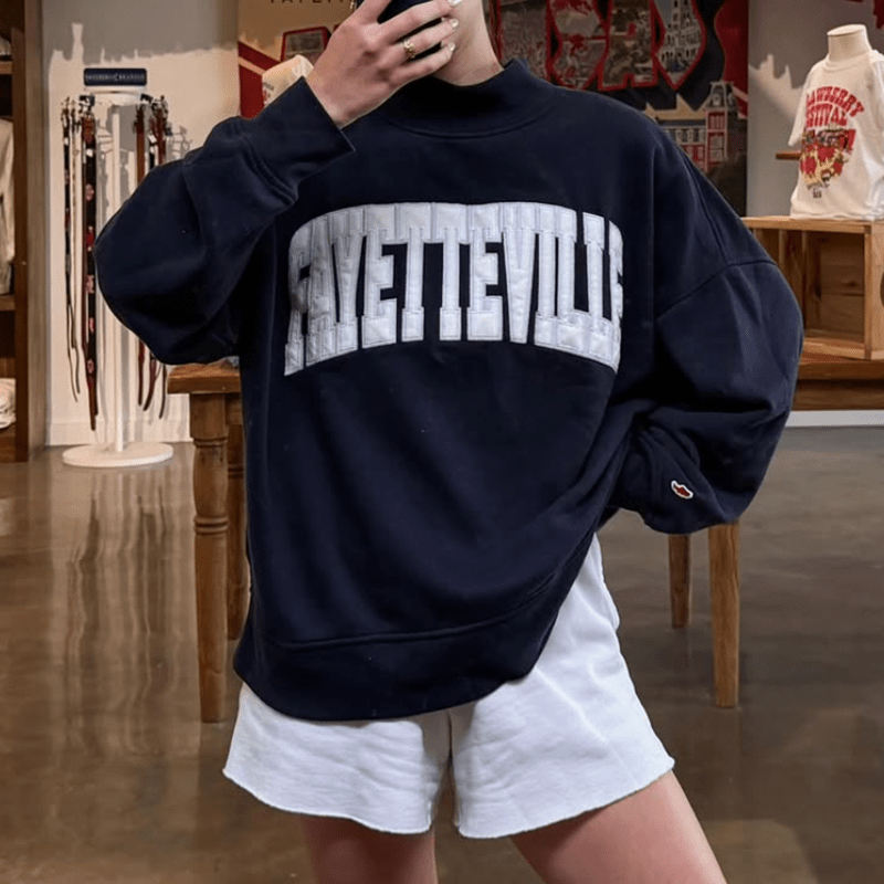 Fayetteville Mock Neck Sweatshirt - Game Day Apparel -