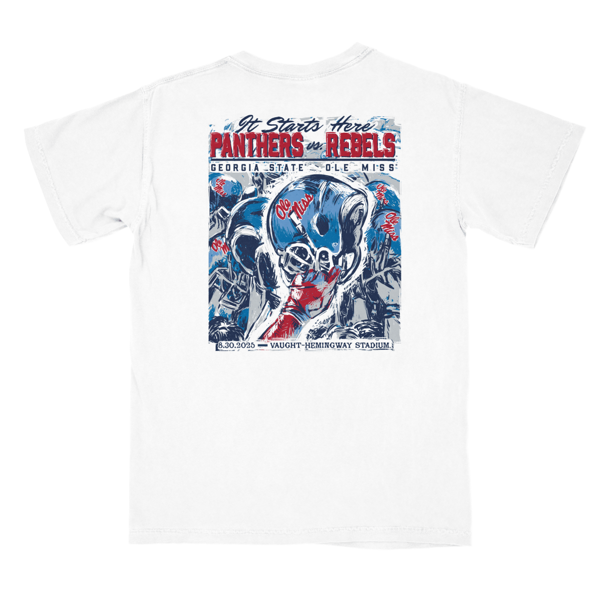 Georgia State vs. Ole Miss Game Day 2025 T-Shirt - Shop B - Unlimited - 
