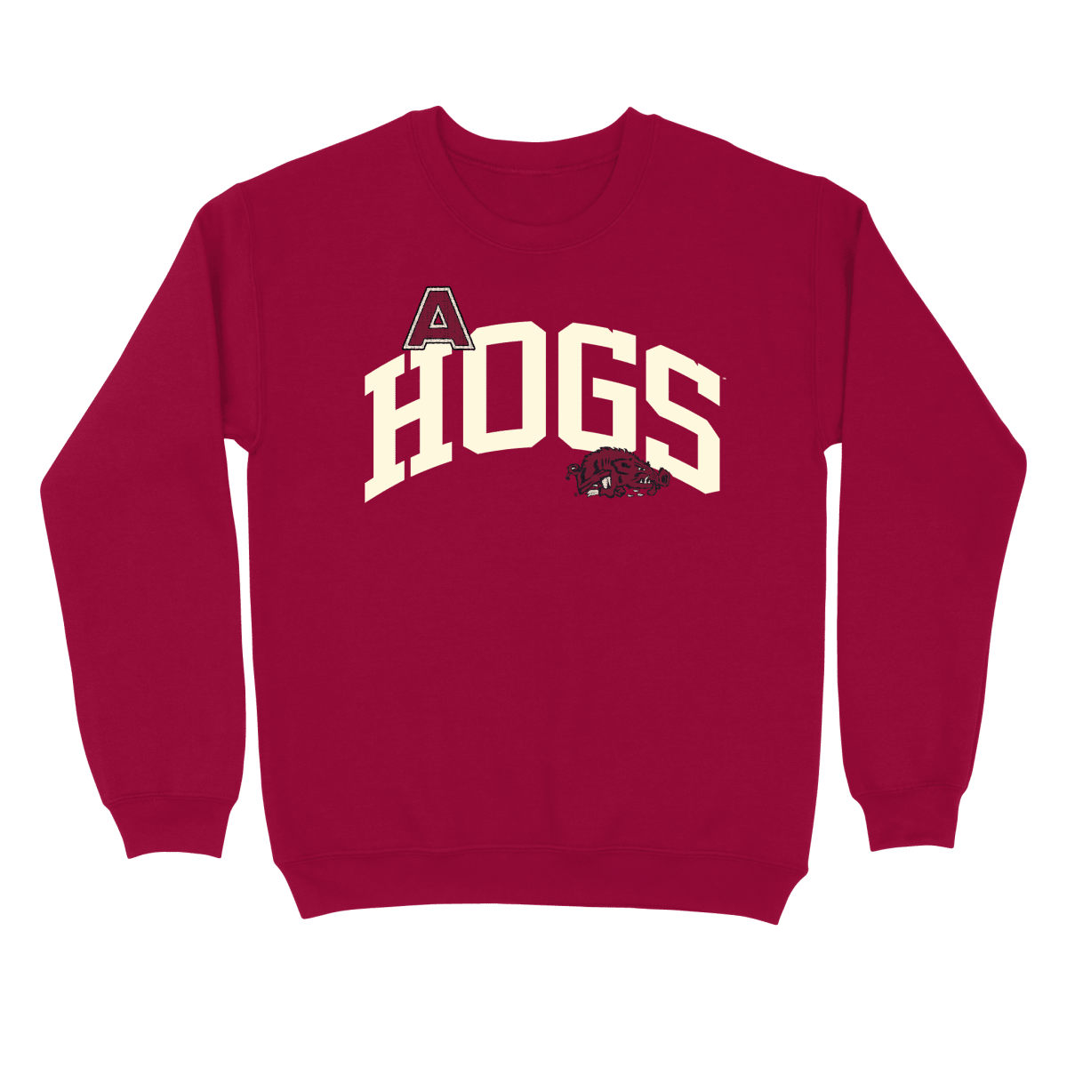 Hogs Mixed Crew Sweatshirt - Game Day Apparel -
