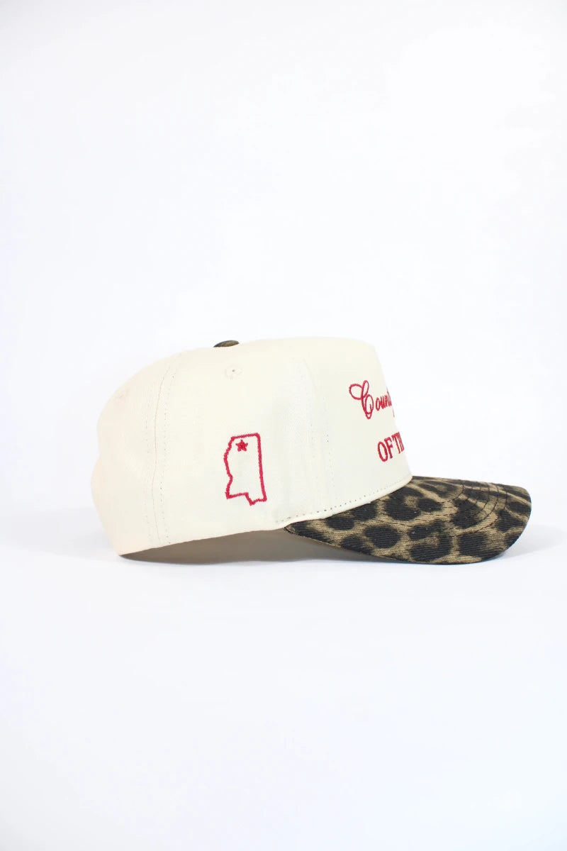 Leopard "Country Club of the South" Hat - Game Day Apparel - Caps Adjustable