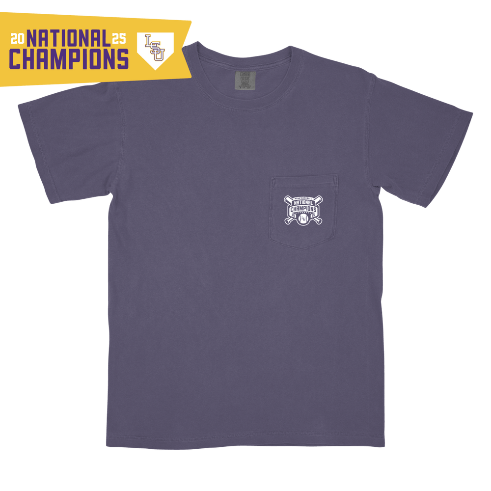 LSU 2025 Baseball National Champions Official Logo T-Shirt - Shop B - Unlimited - men tee
