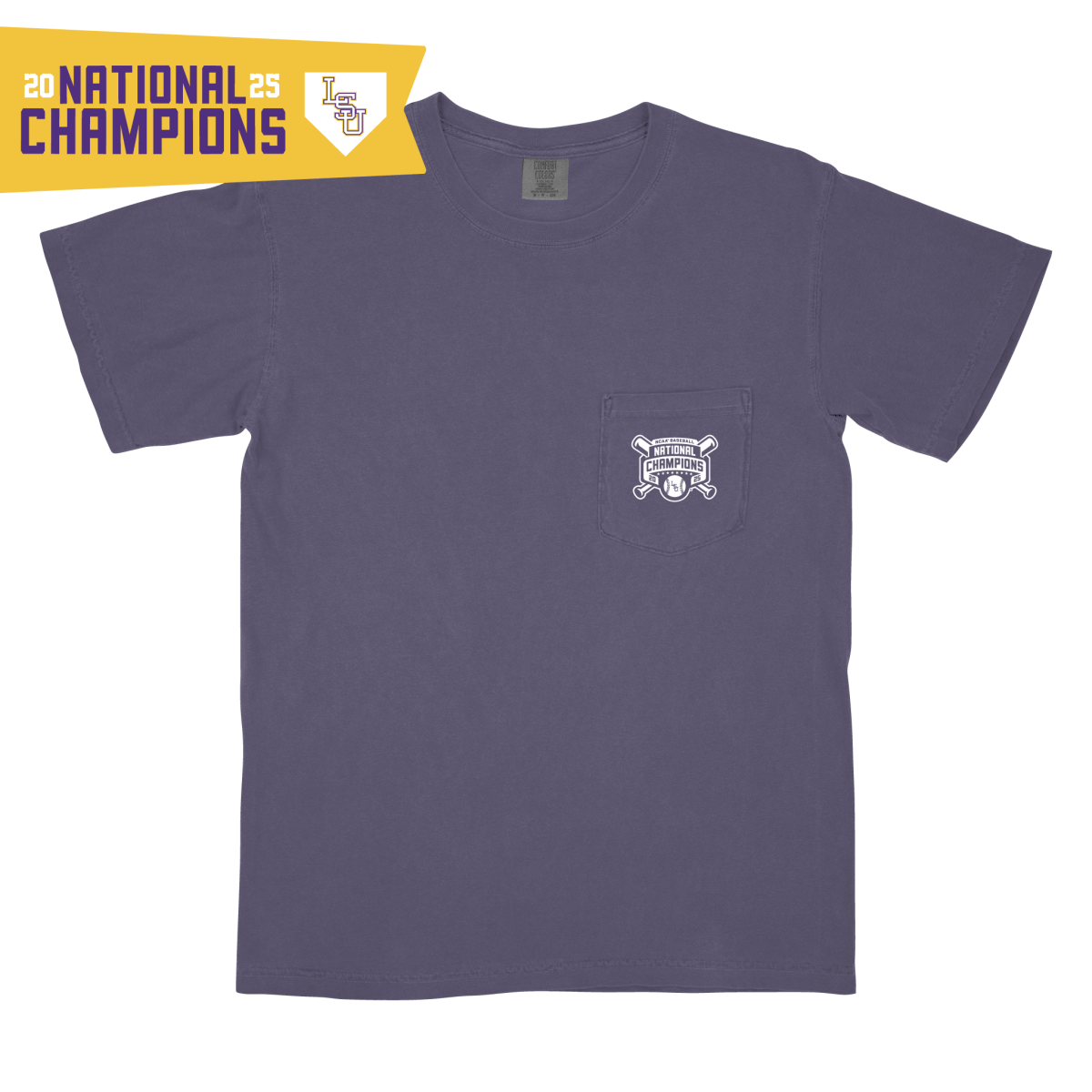 LSU 2025 Baseball National Champions Official Logo T-Shirt - Shop B - Unlimited - men tee