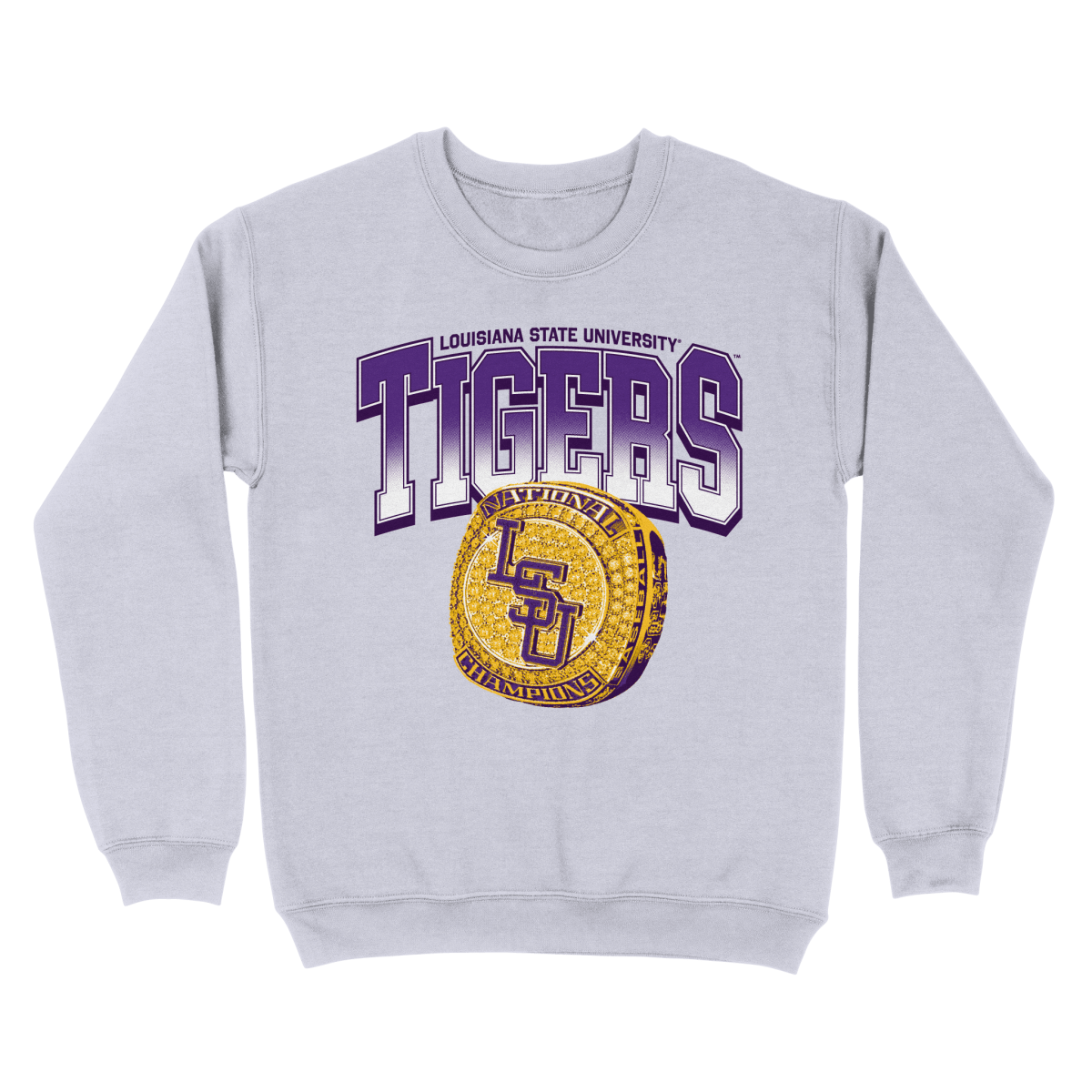 LSU 2025 Baseball National Championship Ring Sweatshirt - Shop B - Unlimited - men fleece