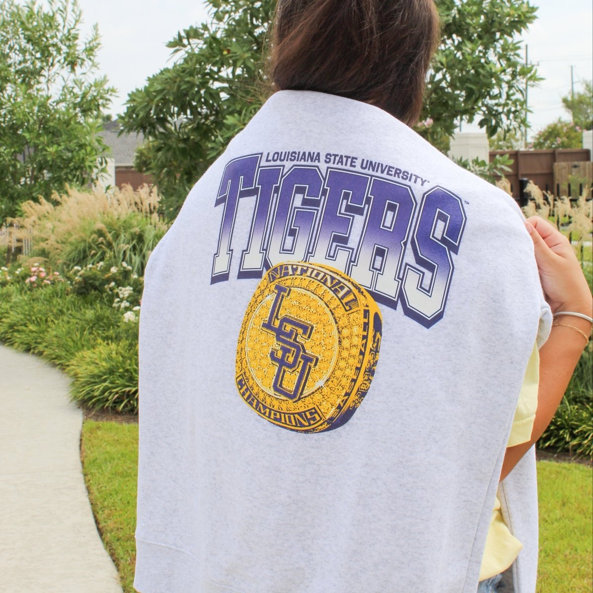 LSU 2025 Baseball National Championship Ring Sweatshirt - Shop B - Unlimited - men fleece