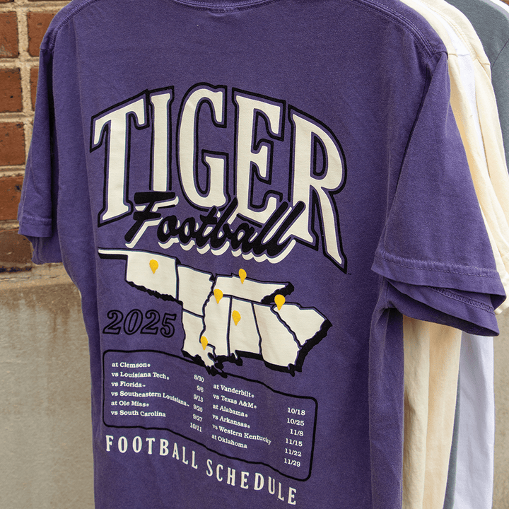 LSU 2025 Football Schedule T-Shirt - Shop B - Unlimited - men tee